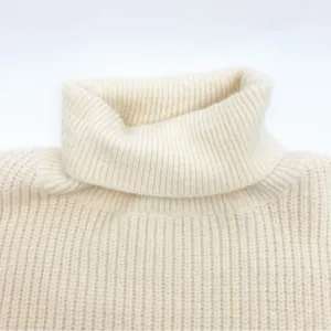 Petal + Pup Freddie Ribbed Knit Balloon Sleeve Turtleneck Sweater Ivory Cream thumbnail 7