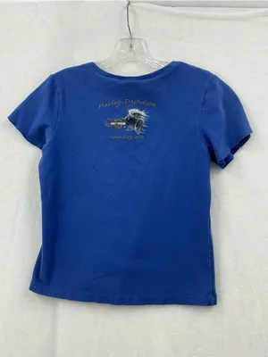 Harley‑Davidson Royal Blue Short Sleeve Tee with Winged Logo 1059 thumbnail 6