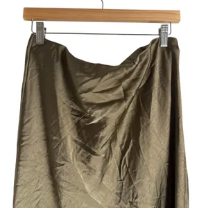 Ripe Lexie Gold Satin Slip Pull On Midi Skirt Maternity Size Large thumbnail 10