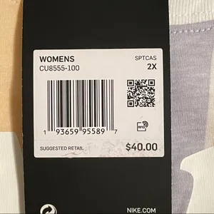 Nike Plus Size Cotton Striped Cropped Tee thumbnail 9