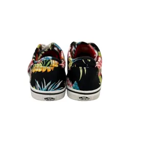 Vans Shoes Authentic 'Hawaiian Floral' Black Canvas Sneakers Size Women's 7.5 thumbnail 5