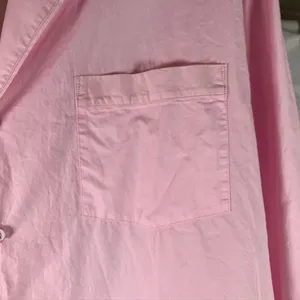 SKIMS Sleep Shirt Women's M/M Pink Cotton Button‎ Down Long Sleeve Pajama Top thumbnail 4
