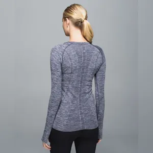 Lululemon Run: Swiftly Tech Long Sleeve Crew Space Dye Heathered Going Grape thumbnail 2