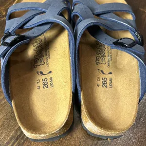 Birkenstock Sandals W10 M8 Blue Strappy Slide Comfort Orthopedic Boho Casual thumbnail 5