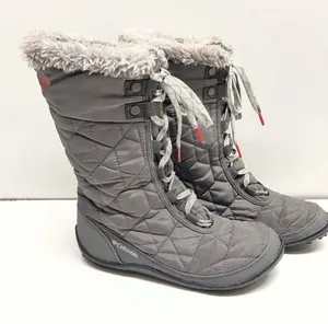 Columbia Womens Winter Boots 9 Gray Omni-Heat Waterproof Quilted Faux Fur BL5051 thumbnail 1