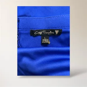 City‎ Triangles Blue Maxi Dress Strapless Chiffon Ruffle Formal Homecoming thumbnail 7