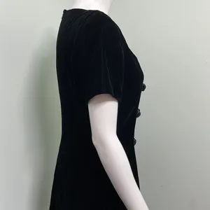 Santa Fe By Jim Tremblay Vintage Black Velvet Dress thumbnail 4