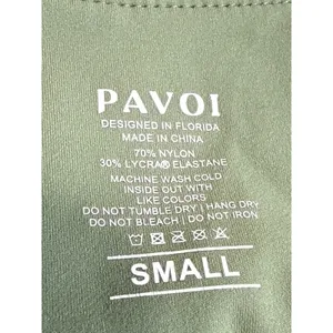Pavoi Green Scoop Neck Yoga Gym Workout Athletic Sports Bra Crop Top Size S thumbnail 5