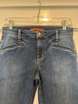 Joe's Jeans Deep Blue flawless the mustang Flared Wide-Leg Jeans size 28. thumbnail 4