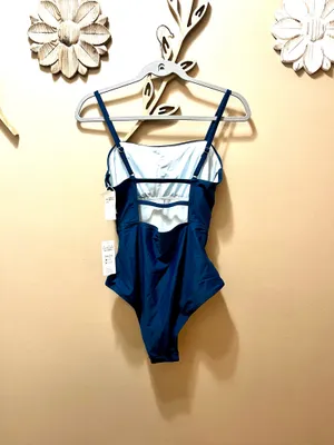 CUPSHE Teal One Piece Swim Suit Size Medium  thumbnail 3