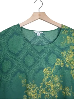 Cabi Women's M Green with Envy Cap Sleeve Style #597 Blouse thumbnail 4