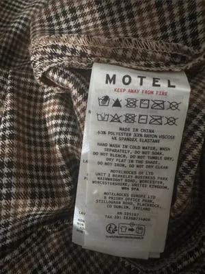 Motel Strapless Plaid Mini Dress in Brown and Black thumbnail 6
