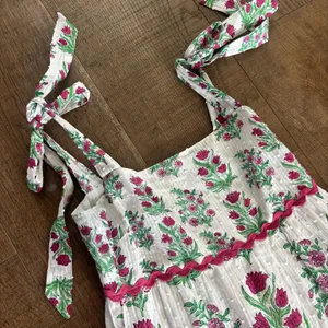 roller rabbit tie sleeve sleeveless midi floral dress thumbnail 5