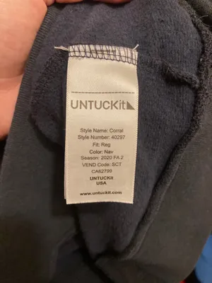 Untuckit Navy Blue Performance Business Casual Pullover Quarter Zip Sweater thumbnail 4