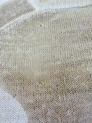 AQUA XL Ivory Linen Blend Open Knit Cardigan Lightweight Button Sweater thumbnail 10