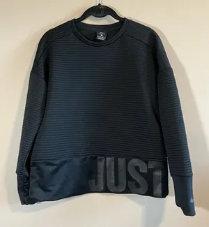 ✨ Nike‎ Women’s Black Just Do It Crewneck Sweatshirt XS thumbnail 1