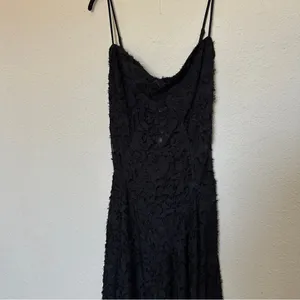House of CB ‘Seren’ Black Floral Lace Back Maxi Dress NWOT size‎ M regular A-C thumbnail 7