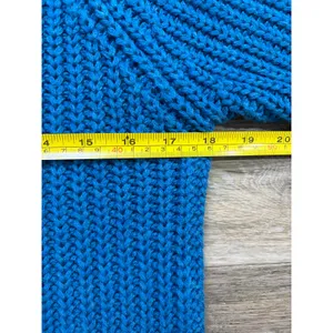 American Eagle Blue Jegging Sweater Medium Chunky Knit Cozy Fall Winter Top thumbnail 4