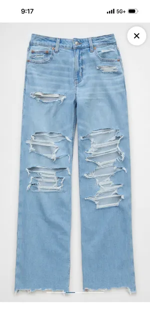 American Eagle High-Rise Straight Jeans thumbnail 3