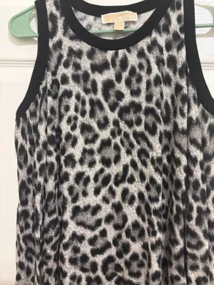 Michael Kors Women’s Leopard Print Sleeveless Tank Top – Black & Gray thumbnail 5
