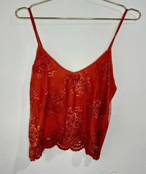 🆕 Heart Hips Rust Colored Lace Tank thumbnail 2