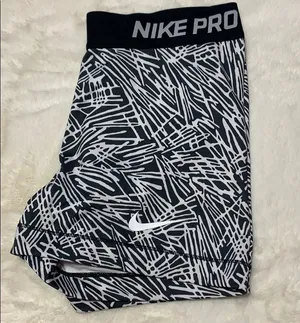 Black and White Zebra Print Nike Pro Shirts thumbnail 1