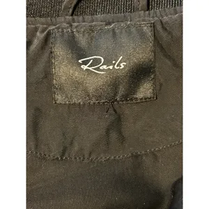 Rails Ace Studded Bomber Jacket Black Size M Star Detail, Zip Front, Flaws thumbnail 9
