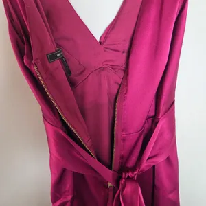 BCBGMaxAzria Magenta Silk Blouse thumbnail 7