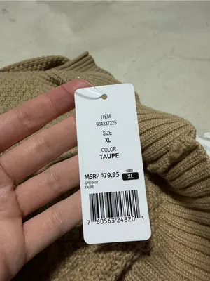 GAP NWT Open-Front Chunky Knit Cardigan taupe XL MSRP$80 thumbnail 9
