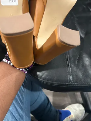 Rouge Women's Tan Leather Mule heel Slides thumbnail 7