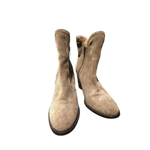 Seychelles Lori Penny Double Zip Heeled Bootie Women's 10 Taupe Leather thumbnail 2