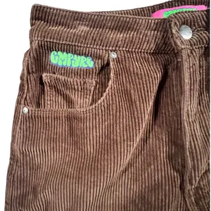 Empyre Tori Corduroy Pants Women 2 Brown Straight Leg Skate Streetwear Cotton thumbnail 9