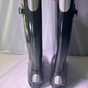Hunter Black Glossy Rain Boots thumbnail 6