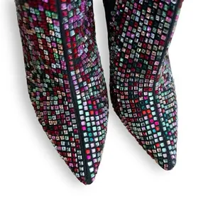 Wild Pair Ingridd multicolored bling dress booties NEW size 7M thumbnail 3