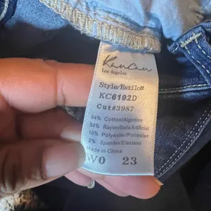 Kancan Womens Dark Wash Distressed Button Fly Skinny Jeans‎ KC6192D Size 23 thumbnail 4