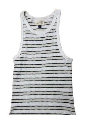 Universal Threads Striped Ribbed Tank Top Size XS Lettuce Edge thumbnail 1