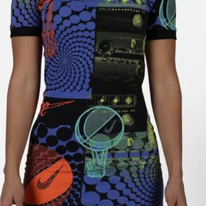 Nike Essential Rave Bodycon Dress Graphic Print Women Medium Large Runs Small thumbnail 4
