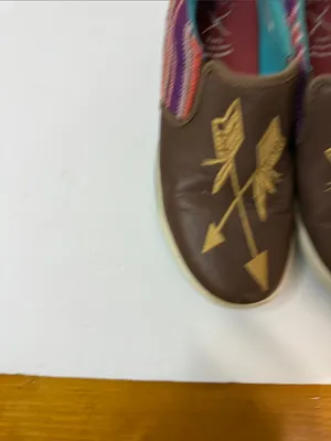 Twisted X Brown Leather Slip-On Sneakers with Gold Arrow Embroidery thumbnail 6