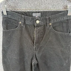 Polo Jeans Co. Ralph Lauren Women's 12 Black‎ Straight Leg Corduroy Chino Pants thumbnail 3