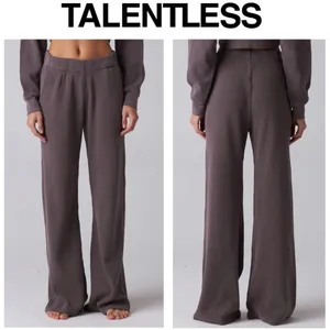 TALENTLESS Women's Medium Waffle Casual Neutral‎ Lounge Pants in Porcini thumbnail 2