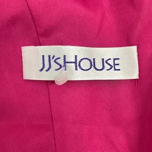 JJs House Hot Pink Formal Ballgown Dress Hi Low Beaded Cap‎ Sleeves Barbie Prom thumbnail 9