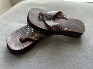 REEF Platform Leather Sandals thumbnail 5