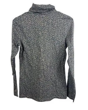 Merona Women's Grey & Black Turtle Neck Long Sleeve Top thumbnail 1