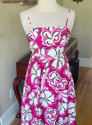 Meet Me in Santorini Magenta Pink Floral Maxi Dress New thumbnail 2