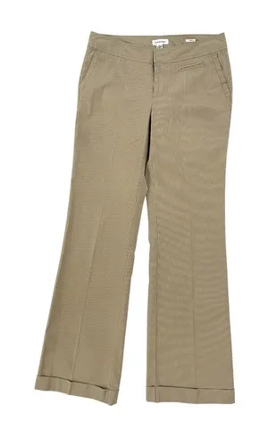 Calvin Klein Riley Tailored Khaki Pinstripe Wide-Leg Trousers thumbnail 1