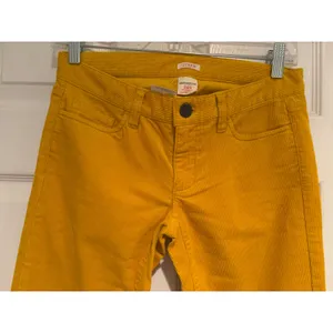 J.Crew Factory Matchstick Corduroy Pants Mustard Yellow 24S Style 17397 NWT thumbnail 3