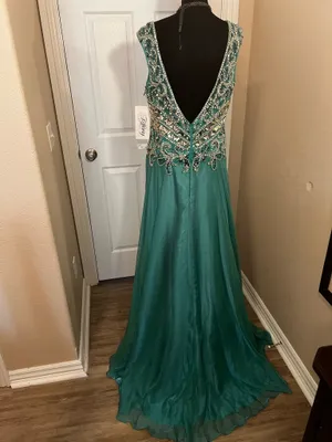 Tiffany Designs Elegant fancy maxi prom dress thumbnail 5