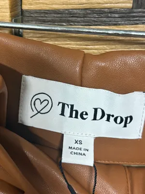The Drop Brown Faux Leather Shorts Size XS thumbnail 5