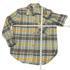 Aerie Plaid Flannel Button Shirt Oversized Cabin Core Indie Sleaze Grunge thumbnail 3