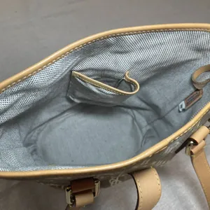 Dooney & Bourke | Vintage Tan and Gray Signature Classic Bucket Bag thumbnail 10